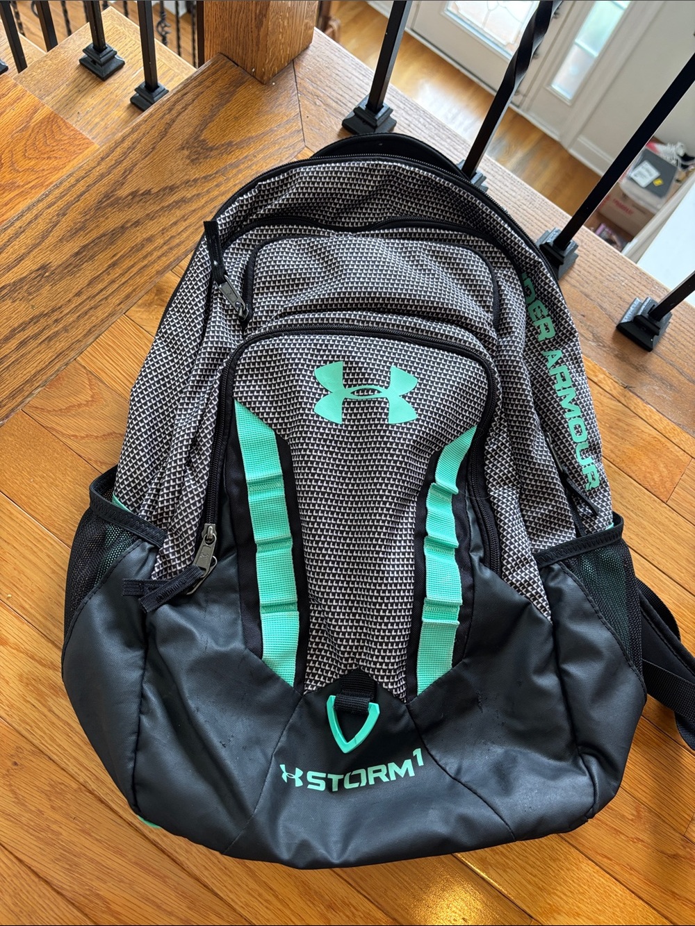 Under Armour Black and Mint Green Storm1 Backpack